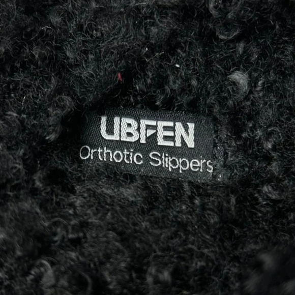 UBFEN Black Boucle Orthotic Slippers 7 - Picture 5 of 6